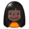 Girl - Black emoji on Samsung